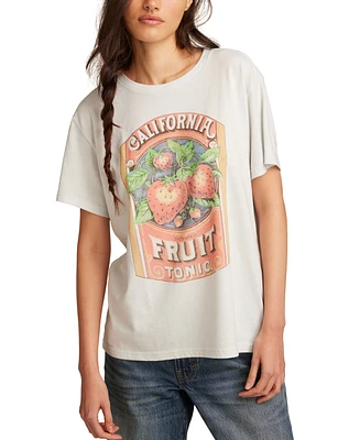 Lucky Brand Women's California Fruit Graphic-Print Boyfriend Tee