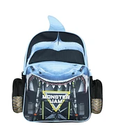Monster Jam Backpack Megalodon Predator Truck Grill 3D Character School Book Bag