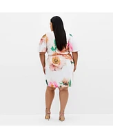 City Chic Plus Braelynn Floral Mini Dress