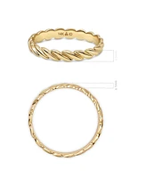 Devata Twisted Rope Ring in 14K Gold, Size approx. grams