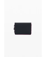 Desigual Women's Small braided leather-effect wallet
