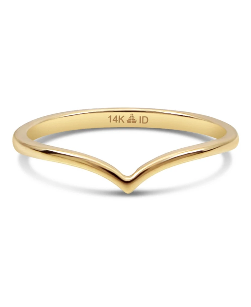 Devata Wishbone Ring in 14K Gold, Size 8, approx. 1.5 grams