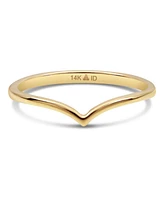Devata Wishbone Ring in 14K Gold, Size 8, approx. 1.5 grams