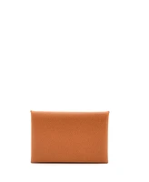 Pre-Owned Hermes Calvi Duo Card Holder Epsom