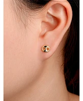 Devata Mariner Stud Earrings in 14K Gold, approx. 1.5 grams.