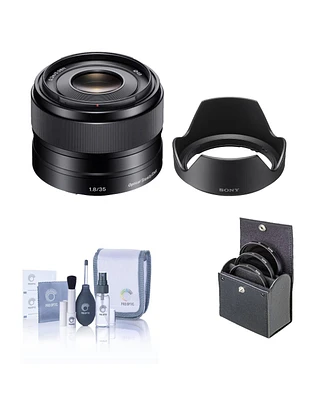 Sony E 35mm f/1.8 Oss Lens for Sony E, Bundle with 49mm Filter Kit and Cleaning Kit