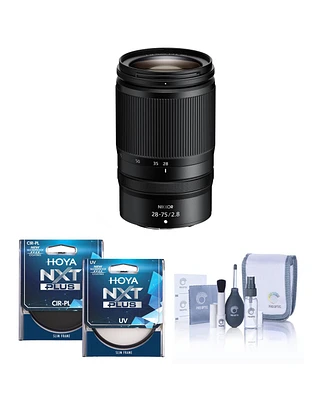 Nikon Nikkor Z 28-75mm f/2.8 Lens, Bundle with Hoya Nxt Plus 67mm Uv+Cpl Filter Kit, Cleaning Kit