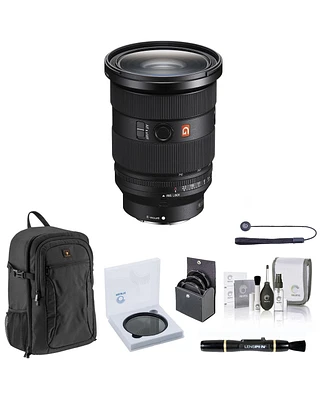 Sony Fe 24-70mm f/2.8 Gm Ii Lens, Bundle with Slinger Alpine 200 Backpack, 82mm Filter Kit, 82mm Vnd Filters, Lens Cleaner, Cleaning Kit, Lens Cap Tet