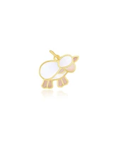 The Lovery Enamel Sheep Charm 14K Gold