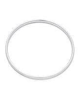 Bling Jewelry Set of 3 Stackable Round Dome Bangle Bracelet Silver Tone Stainless Steel