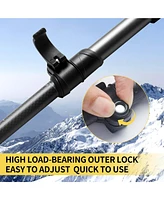 Naturehike 1pc Aluminum Trekking Poles, Lightweight Folding Hiking Poles, Adjustable 115-135cm, Compact 36cm, Walking Sticks for Hiking & Camping