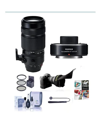 Fujifilm Xf 100-400mm f/4.5-5.6 R Lm Ois Wr Lens, Bundle with XF1.4X Tc Wr Teleconverter, 77mm Filter Kit and Photo Video Art Suite Pc Software Kit
