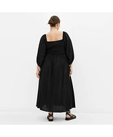 City Chic Plus Abbigail Elbow Sleeve Dress