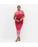 City Chic Plus Halo Ombre Dress