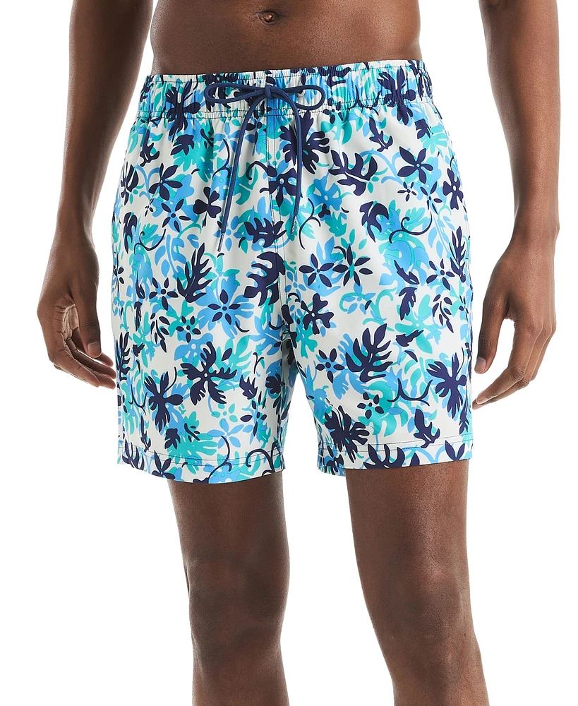 Beach Boys x Nautica Men's Quick-Dry Floral Swim Trunks