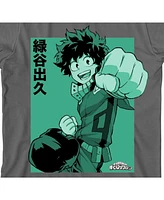 My Hero Academia Boys Deku Punch Charcoal T-shirt-xl