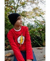 Justice League Little Boys Batman Superman The Flash 3 Pack Hang down Long Sleeve T-Shirts