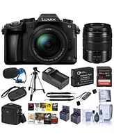 Panasonic Lumix Dmc-G85 Mirrorless Camera with 12-60mm f/3.5-5.6 Lens, Bundle with 45-150mm f/4.0-5.6 Lens, Black, 64GB Memory Card, Microphone, Tripo