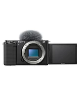 Sony Zv-E10 Mirrorless Camera, Black, Bundle with 128GB Memory Card, 2x Li-Ion Battery, Tripod, Shotgun Microphone and Backpack