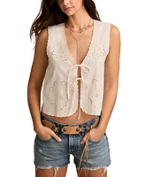 Lucky Brand Women's Eyelet Vest