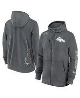 Nike Men's Gray Denver Broncos Statement Performance Full-Zip Hoodie Jacket