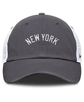 Nike Men's Gray New York Yankees Wordmark Club Adjustable Trucker Hat