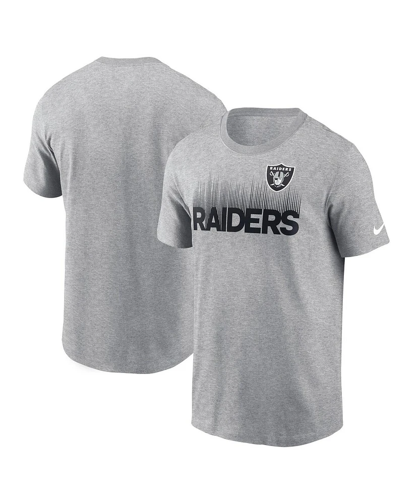 Nike Men's Heather Gray Las Vegas Raiders Local Essential T-Shirt