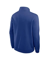 Nike Men's Royal Brooklyn Dodgers Cooperstown Collection Fleece Half-Zip Pullover Sweatshirt