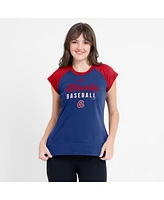 Nike Women's Royal/Red Atlanta Braves Cooperstown Collection Raglan Performance T-Shirt