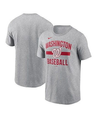 Nike Men's Heather Gray Washington Nationals Arched T-Shirt