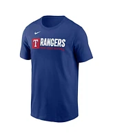 Nike Men's Royal Texas Rangers Team Block T-Shirt