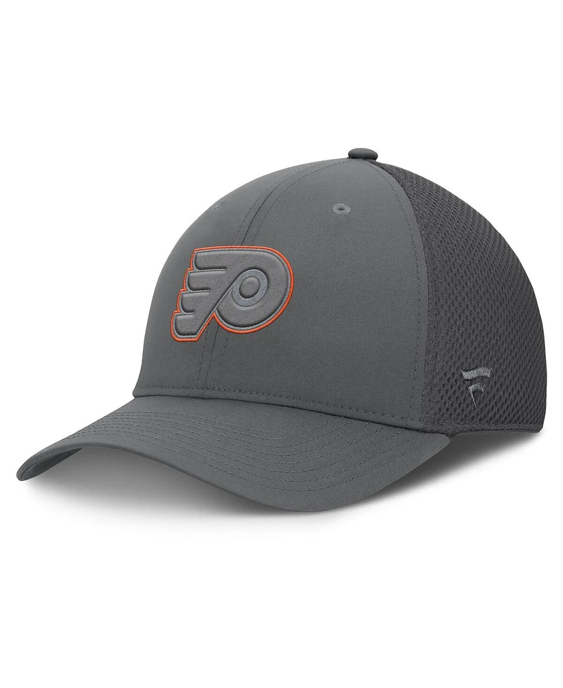 Fanatics Men's Gray Philadelphia Flyers Flex Fitted Hat