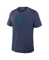 Nike Men's Navy Seattle Mariners Authentic Collection Early Work Tri-Blend Performance T-Shirt