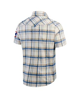 Fanatics Men's Royal Chicago Cubs Plaid Full-Snap Shirt