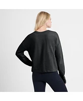 Fanatics Women's Black Vegas Golden Knights Oversized All Out Effort Long Sleeve Henley T-Shirt