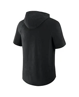 Fanatics Men's Black Pittsburgh Pirates Clubhouse Optimal Play Raglan Short Sleeve Pullover Hoodie