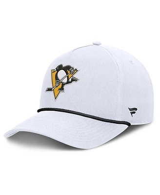 Fanatics Men's White Pittsburgh Penguins Rope A-Frame Adjustable Hat