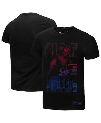 Mitchell & Ness Men's Allen Iverson Black Philadelphia 76ers Slam Gradient T-Shirt