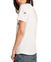 Lucky Brand Women's Cotton Embroidered Crewneck Tee