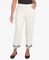 Alfred Dunner Petite Natural Instinct Classic Cuffed Medallion Ankle Pant