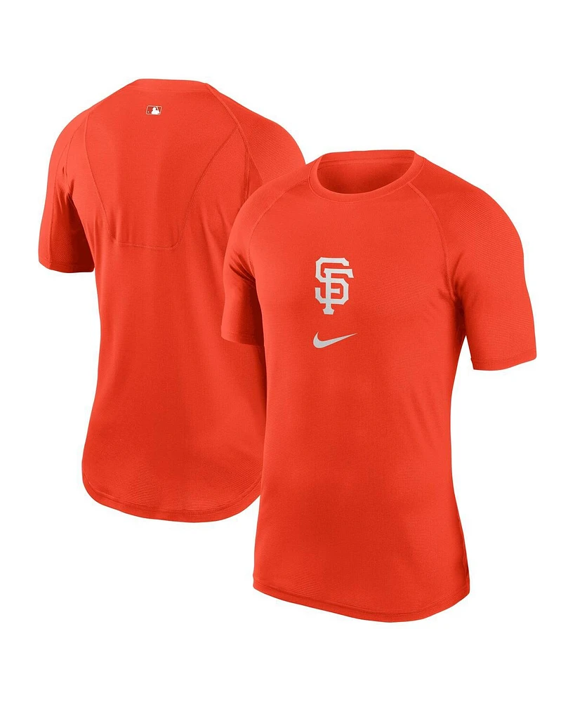Nike Men's Orange San Francisco Giants City Connect Performance Raglan Base Layer Top