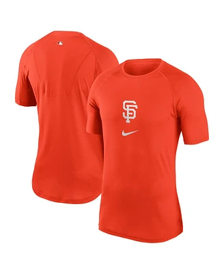 Nike Men's Orange San Francisco Giants City Connect Performance Raglan Base Layer Top