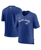 Nike Men's Royal Toronto Blue Jays Authentic Collection Pregame Raglan Performance V-Neck T-Shirt