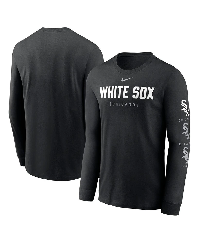 Nike Men's Black Chicago White Sox Repeater Long Sleeve T-Shirt