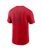 Nike Men's Red Washington Nationals Large Logo Back Stack T-Shirt
