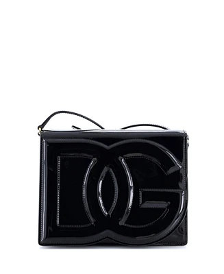 Pre-Owned Dolce & Gabbana Small Dg Logo Flap Shoulder Bag Leather
