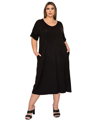 L I V D Plus Olivia Pocket Midi Dress