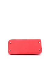 Pre-Owned Hermes Kelly 28 Handbag Red Clemence with Palladium Hardware