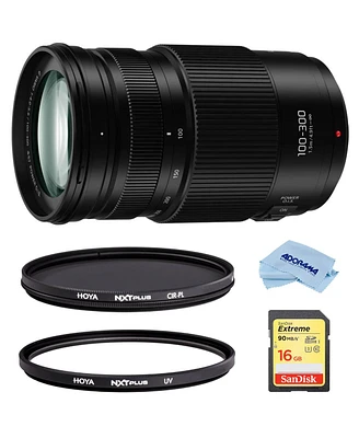 Panasonic Panasonic Lumix G Ii Vario 100-300mm f/4.0-5.6 Lens, Mirrorless Micro Four Thirds, Power O.i.s. Bundle Hoya Nxt Plus 58mm 10-Layer Hmc Multi