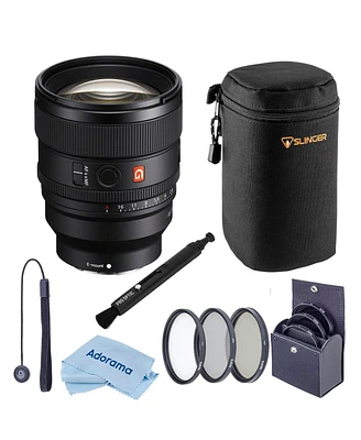 Sony Fe 85mm f/1.4 Gm Ii Lens Bundle with 77mm Filter Kit, Slinger Lens Case, Lens Pen Cleaner, Lens Cap Tether